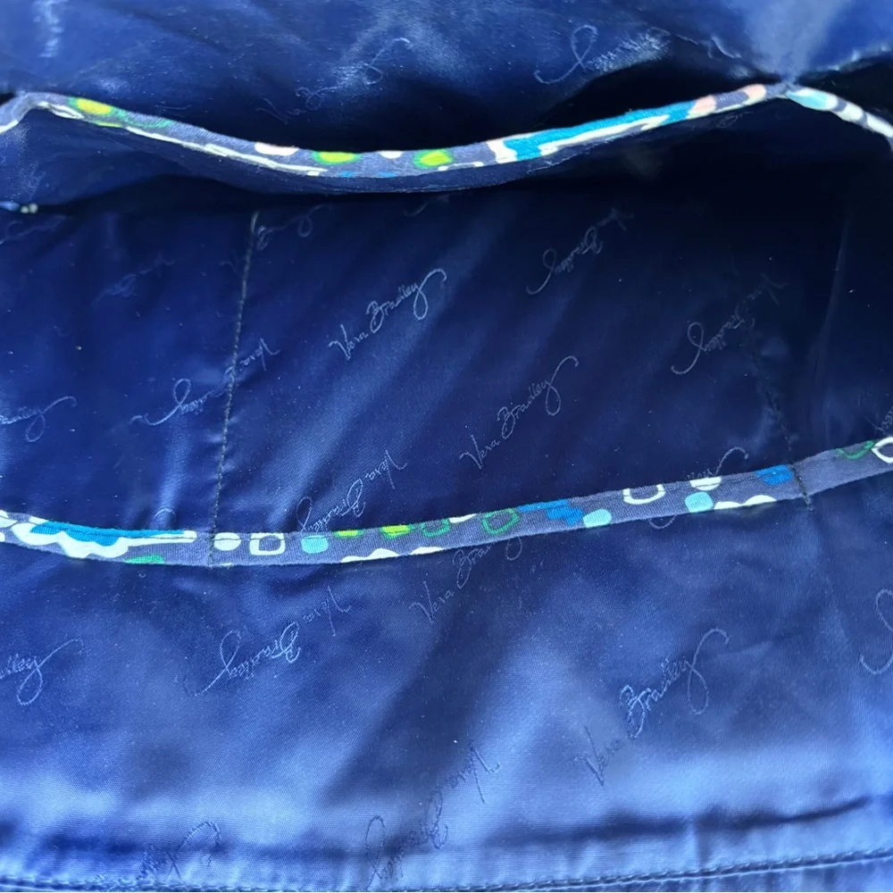 Vera Bradley Day Tote Travel Bag Shoulder Purse Ink Blue - Picture 6 of 7